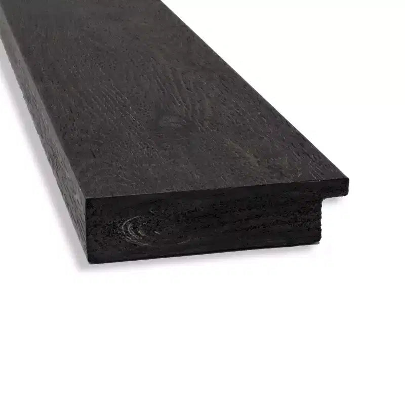 Specchio da parete rustico 42"x30", cornice spessa color espresso con venature del legno