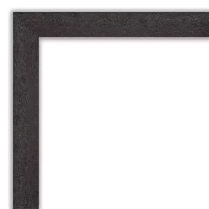 Specchio da parete rustico 42"x30", cornice spessa color espresso con venature del legno
