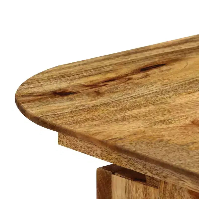 Scrivania in legno massello di mango 110x50x76 cm con cassetto e vano contenitore