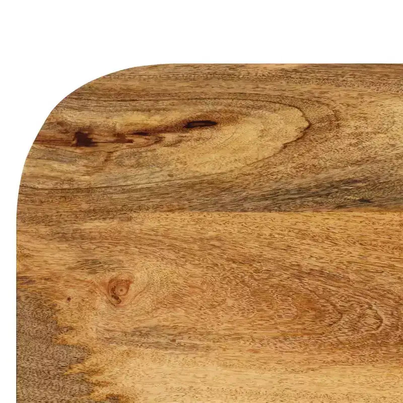 Scrivania in legno massello di mango 110x50x76 cm con cassetto e vano contenitore