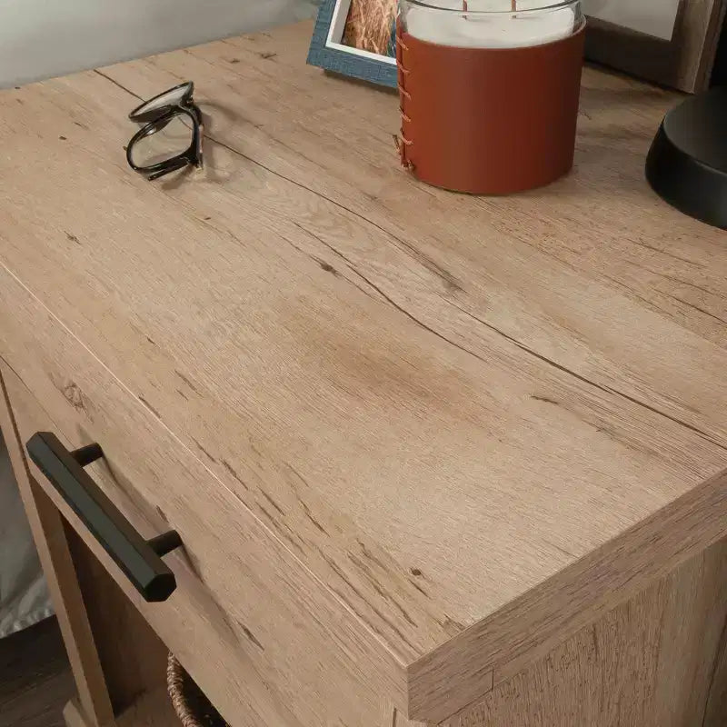 Comodino Moderno in Legno con Cassetto Scorrevole e Ripiano Aperto