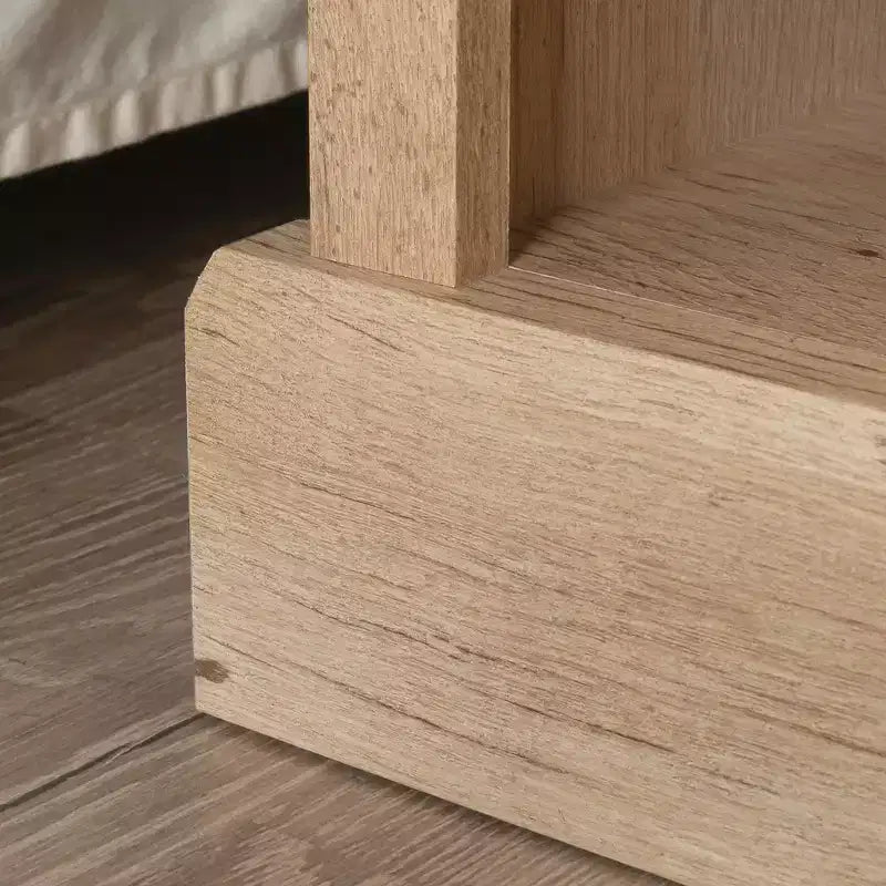Comodino Moderno in Legno con Cassetto Scorrevole e Ripiano Aperto