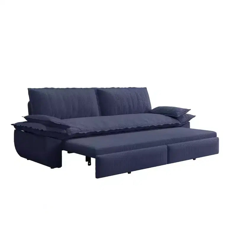Divano Letto Convertibile 3-in-1 Queen Size con Struttura Estraibile e Tessuto in Velluto a Coste