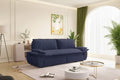 Queen Size 3-in-1 Convertible Sofa Bed with Pillows and Pull Out Frame, Modern Corduroy Sleeper Sofa for Living Room or Guest Room - Panipeachy
