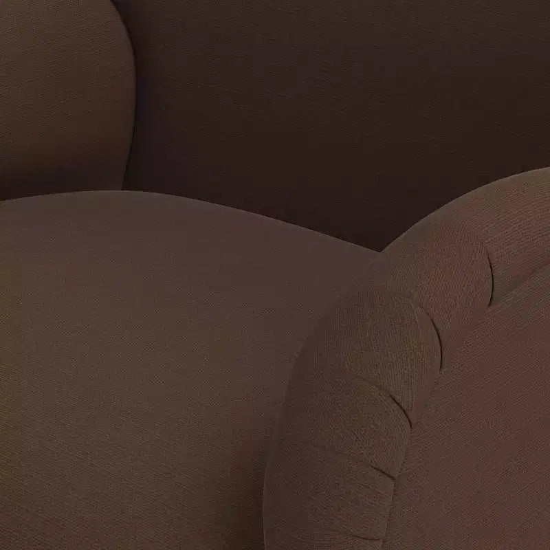 Poltroncina Accento in Lino con Seduta e Schienale Imbottiti, Struttura in Legno Massello di Pino