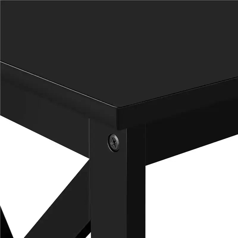 Consolle in legno a 3 ripiani con presa di corrente integrata, 2 ripiani portaoggetti