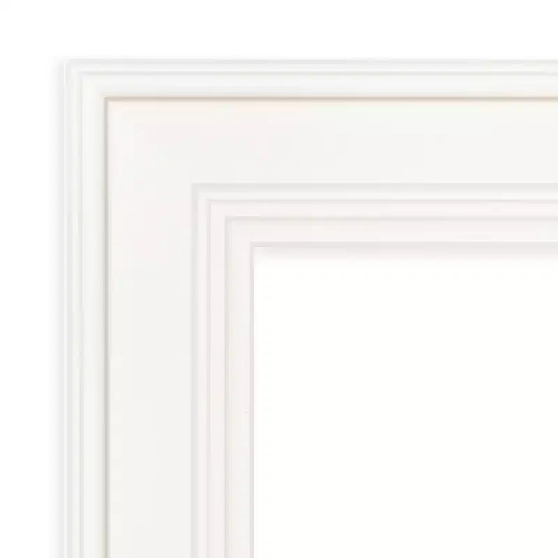 Specchio da parete per bagno Petite Bevel, cornice nera con bordi interni ed esterni rialzati