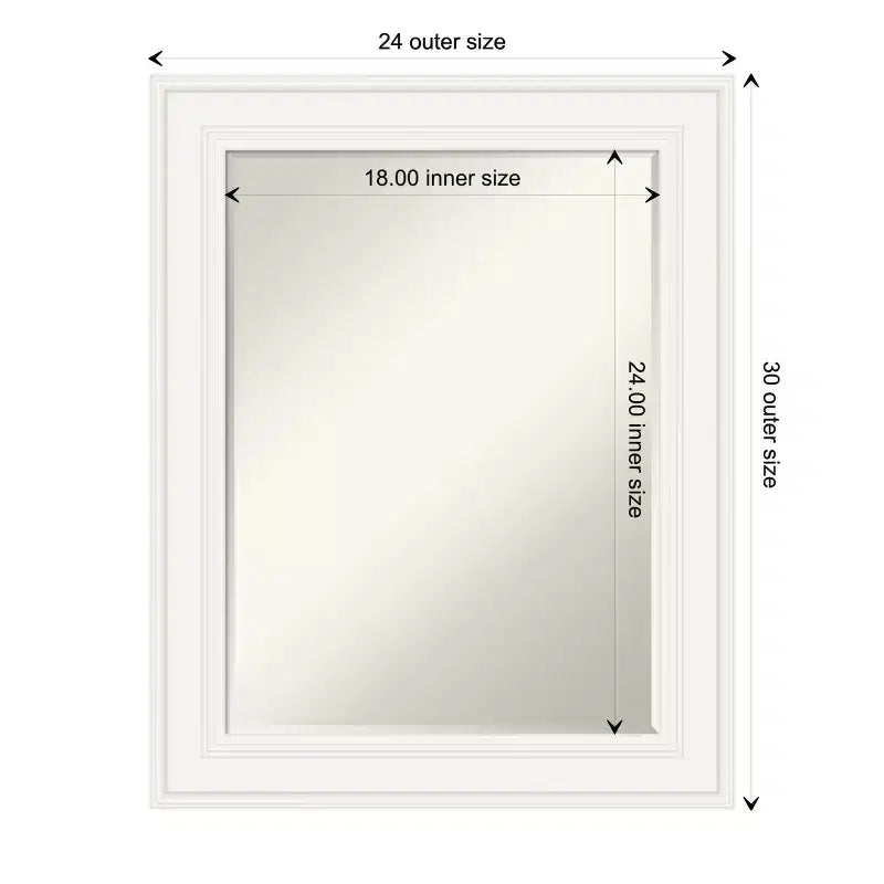 Specchio da parete per bagno Petite Bevel, cornice nera con bordi interni ed esterni rialzati