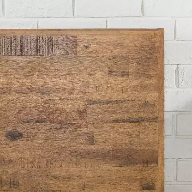 Struttura Letto a Piattaforma in Legno con Testiera Regolabile, Marrone, Nessuna Rete a Doghe Necessaria